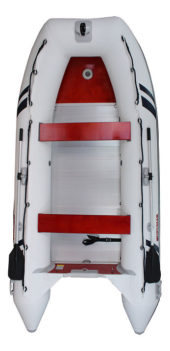 лодка надувная ПВХ Suzumar DS360AL, белая, пол алюминиевый