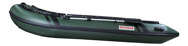 лодка надувная ПВХ Suzumar DS390AL, зеленая, пол алюминиевый