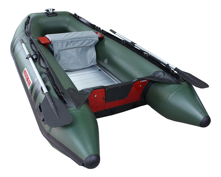 лодка надувная ПВХ Suzumar DS290AL, зеленая, пол алюминиевый