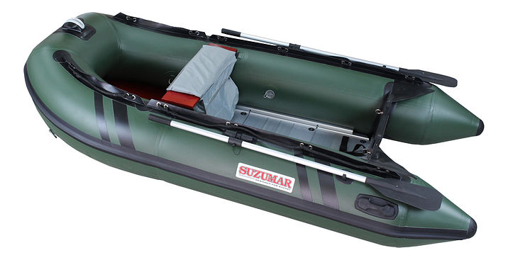лодка надувная ПВХ Suzumar DS290AL, зеленая, пол алюминиевый
