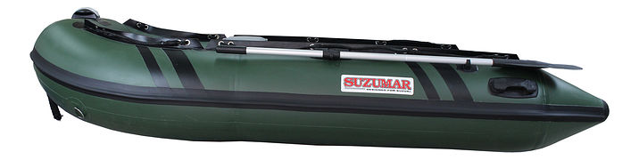 лодка надувная ПВХ Suzumar DS290AL, зеленая, пол алюминиевый