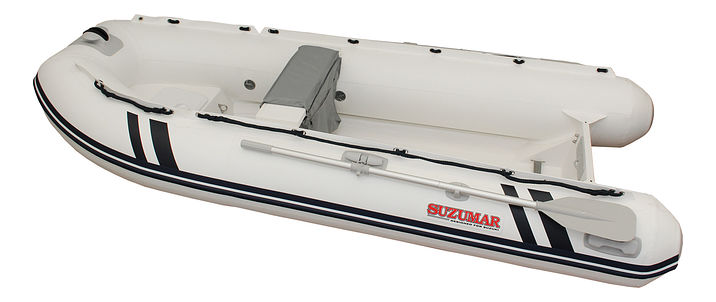 лодка надувная ПВХ Suzumar DS310RIB FD, белая, дно пластиковое