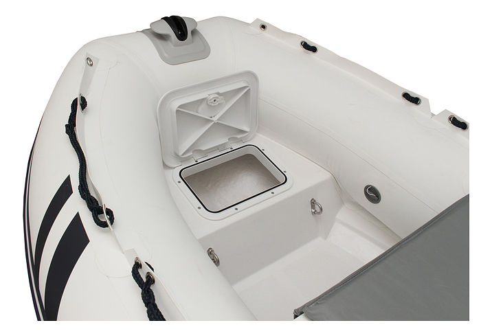 лодка надувная ПВХ Suzumar DS310RIB FD, белая, дно пластиковое