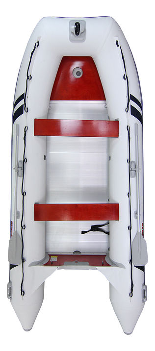 лодка надувная ПВХ Suzumar DS390AL, белая, пол алюминиевый